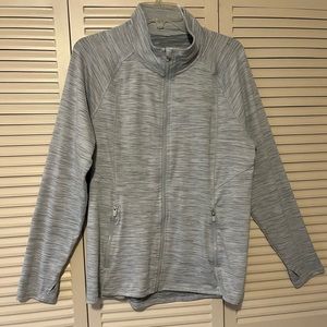 RBX NWOT Ladies Size XL Full Zip Athletic Jacket in Gray/Black multi